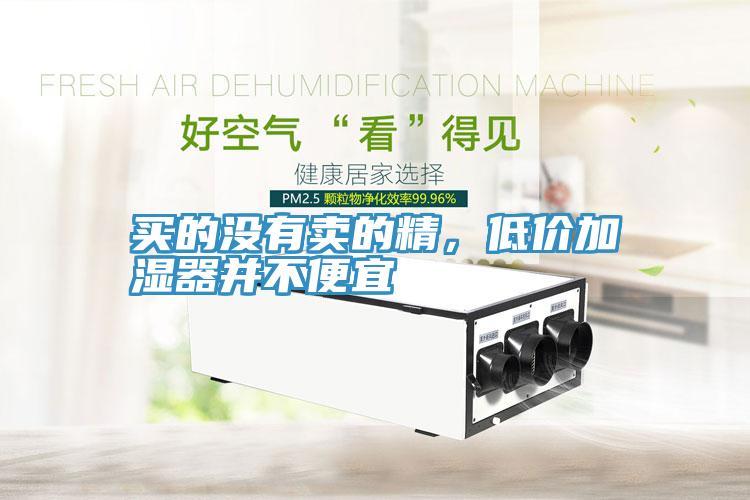 买的没有卖的精，低价加湿器并不便宜