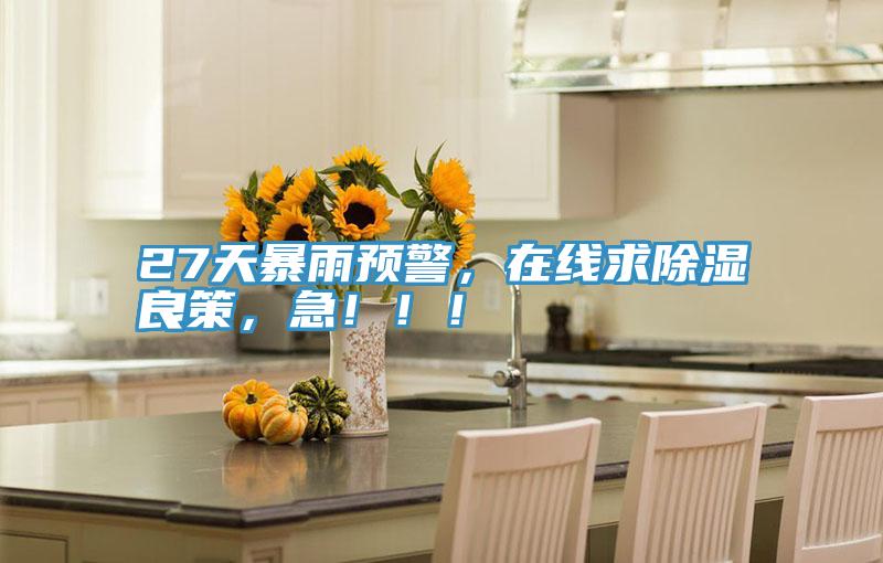 27天暴雨预警，在线求除湿良策，急！！！