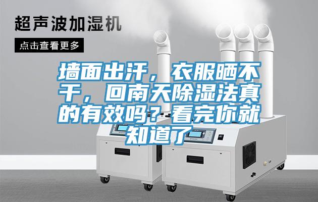 墙面出汗，衣服晒不干，回南天除湿法真的有效吗？看完你就知道了