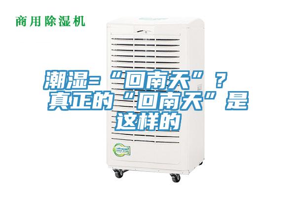 潮湿=“回南天”？ 真正的“回南天”是这样的
