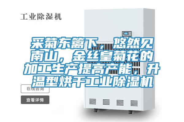 采菊东篱下，悠然见南山，金丝皇菊花的加工生产提高产能，升温型烘干工业辣椒视频APP下载并安装