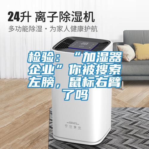 检验：“加湿器企业”你被搜索左膀，鼠标右臂了吗