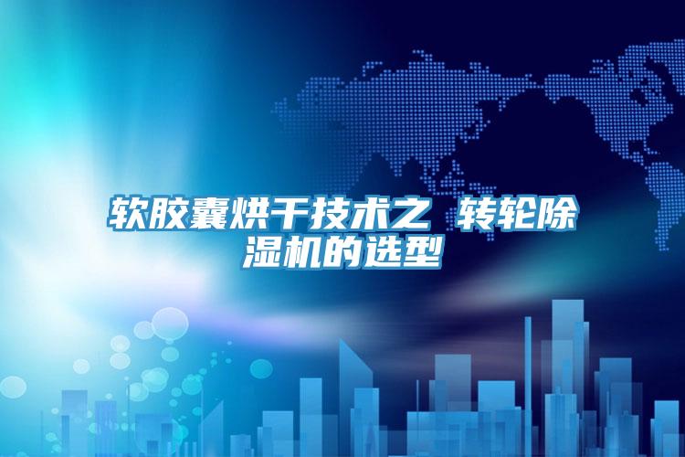 软胶囊烘干技术之 转轮辣椒视频APP下载并安装的选型
