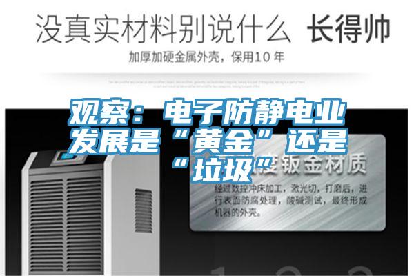 观察：电子防静电业发展是“黄金”还是“垃圾”