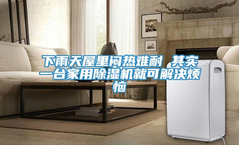 下雨天屋里闷热难耐 其实一台家用辣椒视频APP下载并安装就可解决烦恼