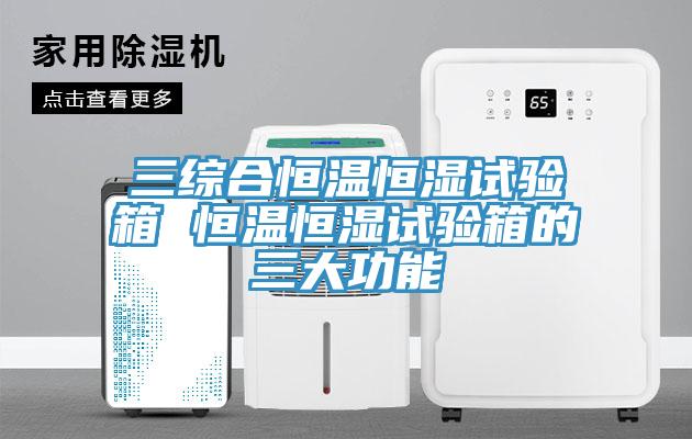 三综合恒温恒湿试验箱 恒温恒湿试验箱的三大功能