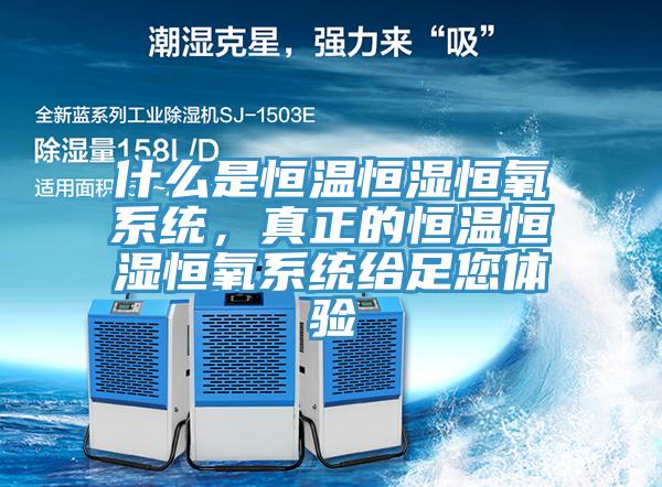 什么是恒温恒湿恒氧系统，真正的恒温恒湿恒氧系统给足您体验