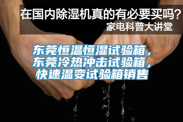 东莞恒温恒湿试验箱，东莞冷热冲击试验箱，快速温变试验箱销售