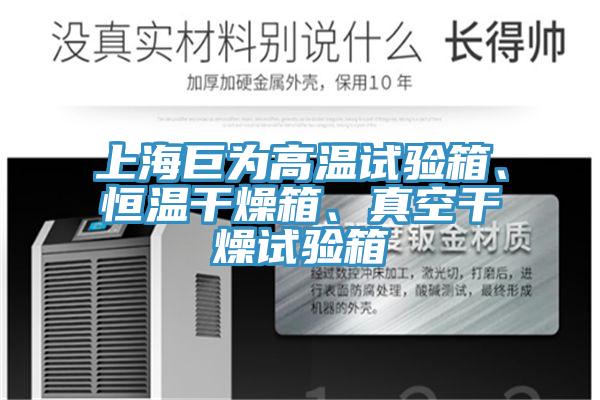上海巨为高温试验箱、恒温干燥箱、真空干燥试验箱