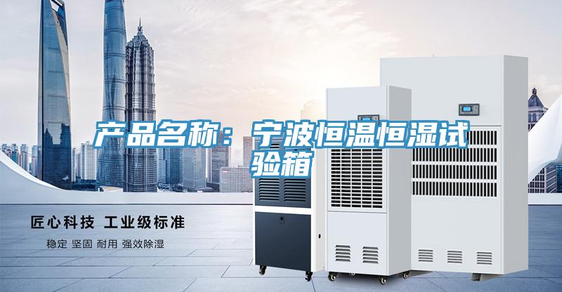 产品名称：宁波恒温恒湿试验箱