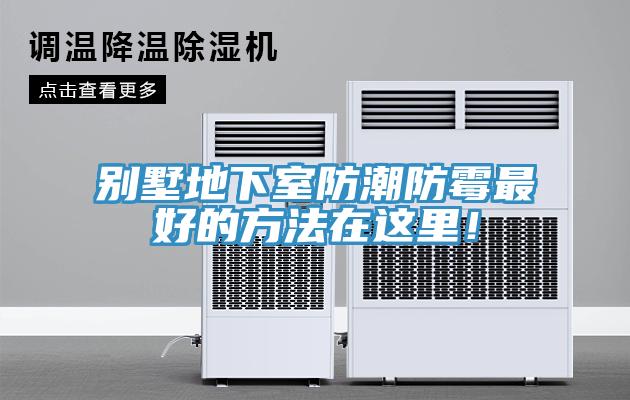 别墅地下室防潮防霉最好的方法在这里！