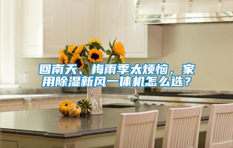 回南天、梅雨季太烦恼，家用除湿新风一体机怎么选？
