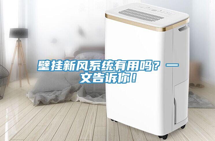 壁挂新风系统有用吗？一文告诉你！