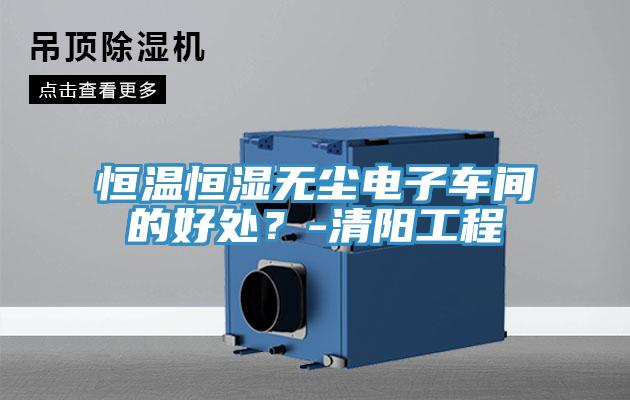 恒温恒湿无尘电子车间的好处？-清阳工程