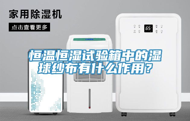 恒温恒湿试验箱中的湿球纱布有什么作用？