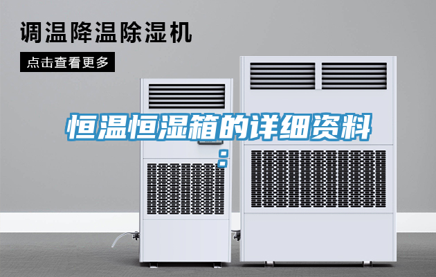 恒温恒湿箱的详细资料：