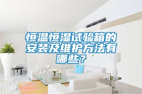 恒温恒湿试验箱的安装及维护方法有哪些？