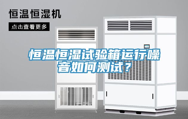 恒温恒湿试验箱运行噪音如何测试？