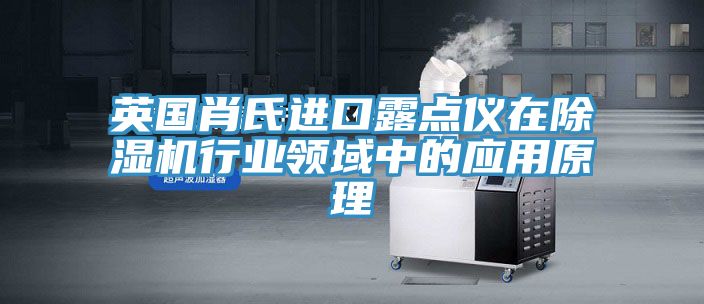 英国肖氏进口露点仪在辣椒视频APP下载并安装行业领域中的应用原理