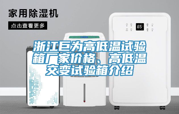 浙江巨为高低温试验箱厂家价格、高低温交变试验箱介绍